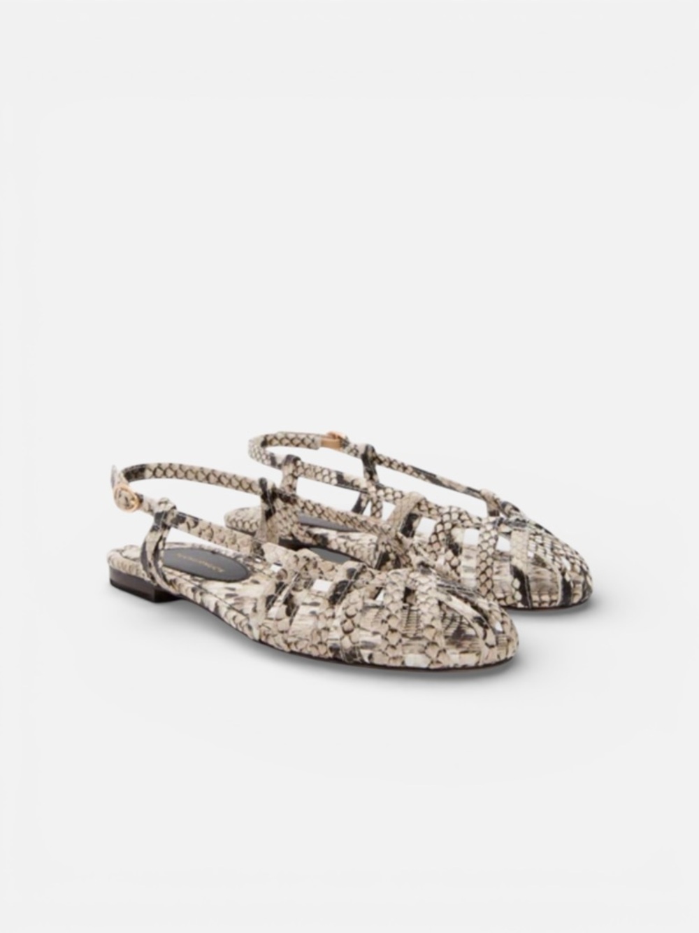 Tuckernuck Snakeskin Leather Anabel Sandals New in box Size 6.5